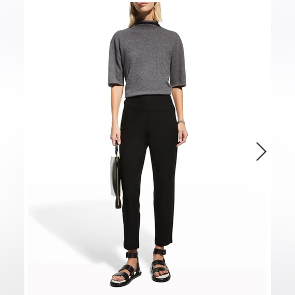 Eileen Fisher Pants - Eileen Fisher Stretch Crepe Slim Black Ankle Pants Medium Slim Fit Pull On Pant